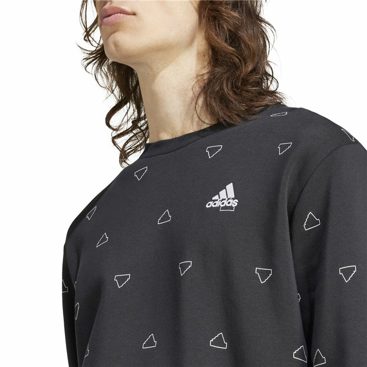 Ανδρικό Φούτερ χωρίς Κουκούλα Adidas Mngrm Μαύρο