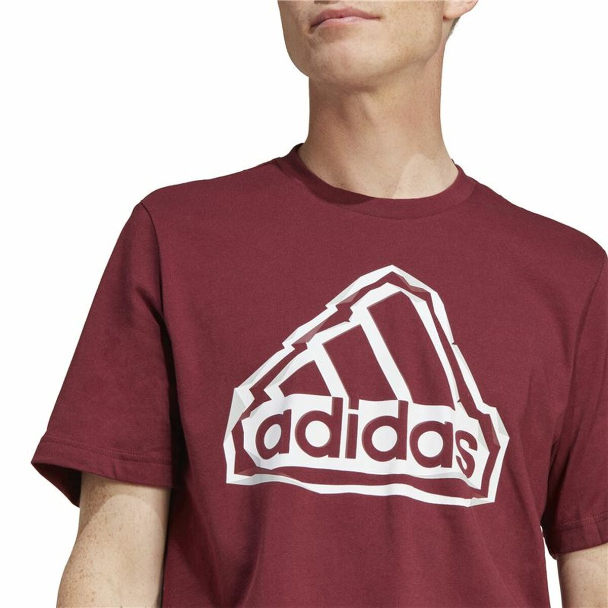 Ανδρική Μπλούζα με Κοντό Μανίκι Adidas Fld Bos Καφέ Μπορντό