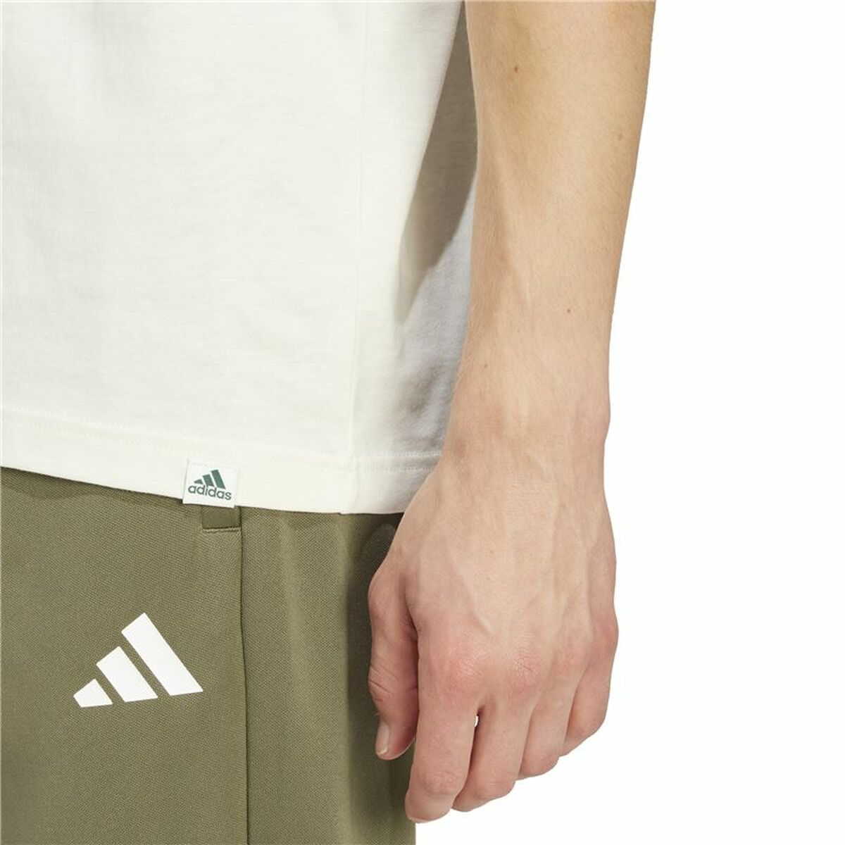 Ανδρική Μπλούζα με Κοντό Μανίκι Adidas Growth Spw Λευκό