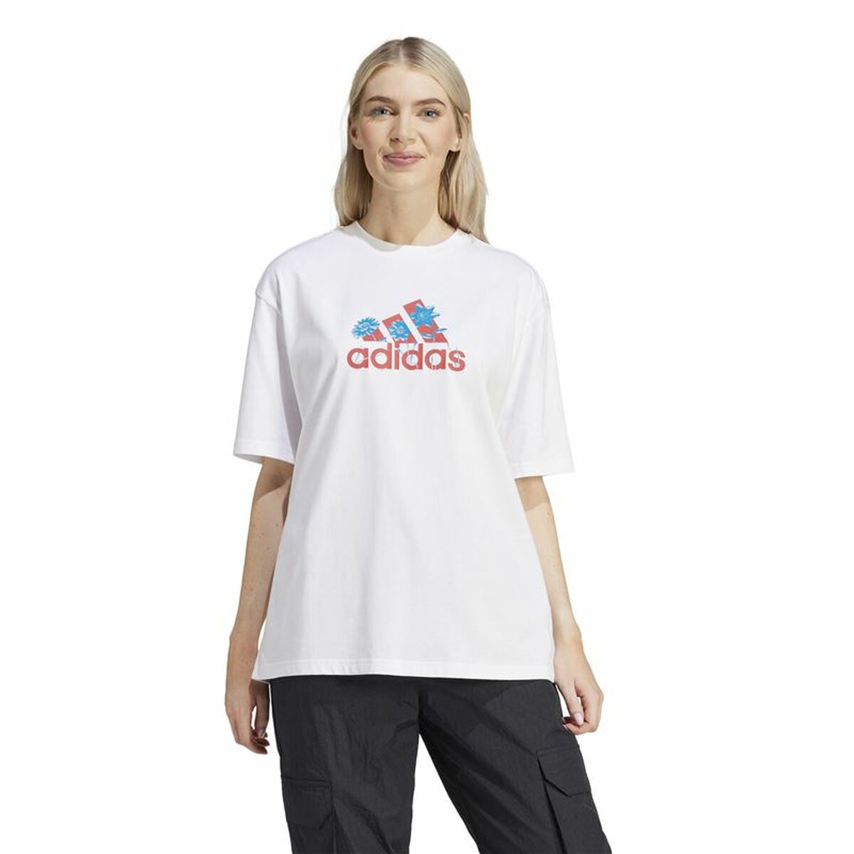 Γυναικεία Μπλούζα με Κοντό Μανίκι Adidas Flower Badge of Sports Gt