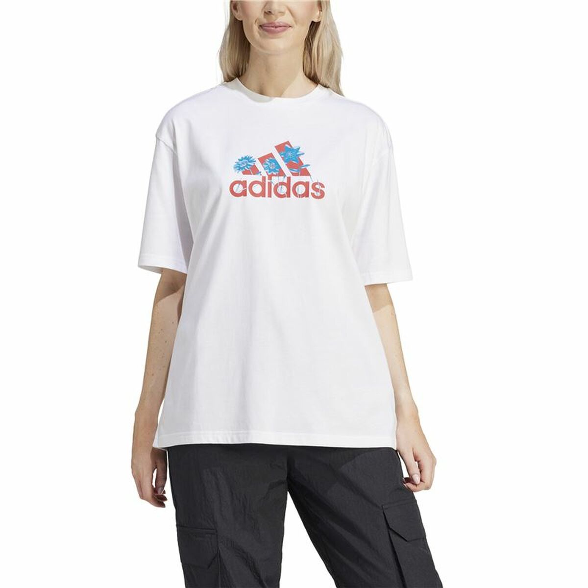 Γυναικεία Μπλούζα με Κοντό Μανίκι Adidas Flower Badge of Sports Gt