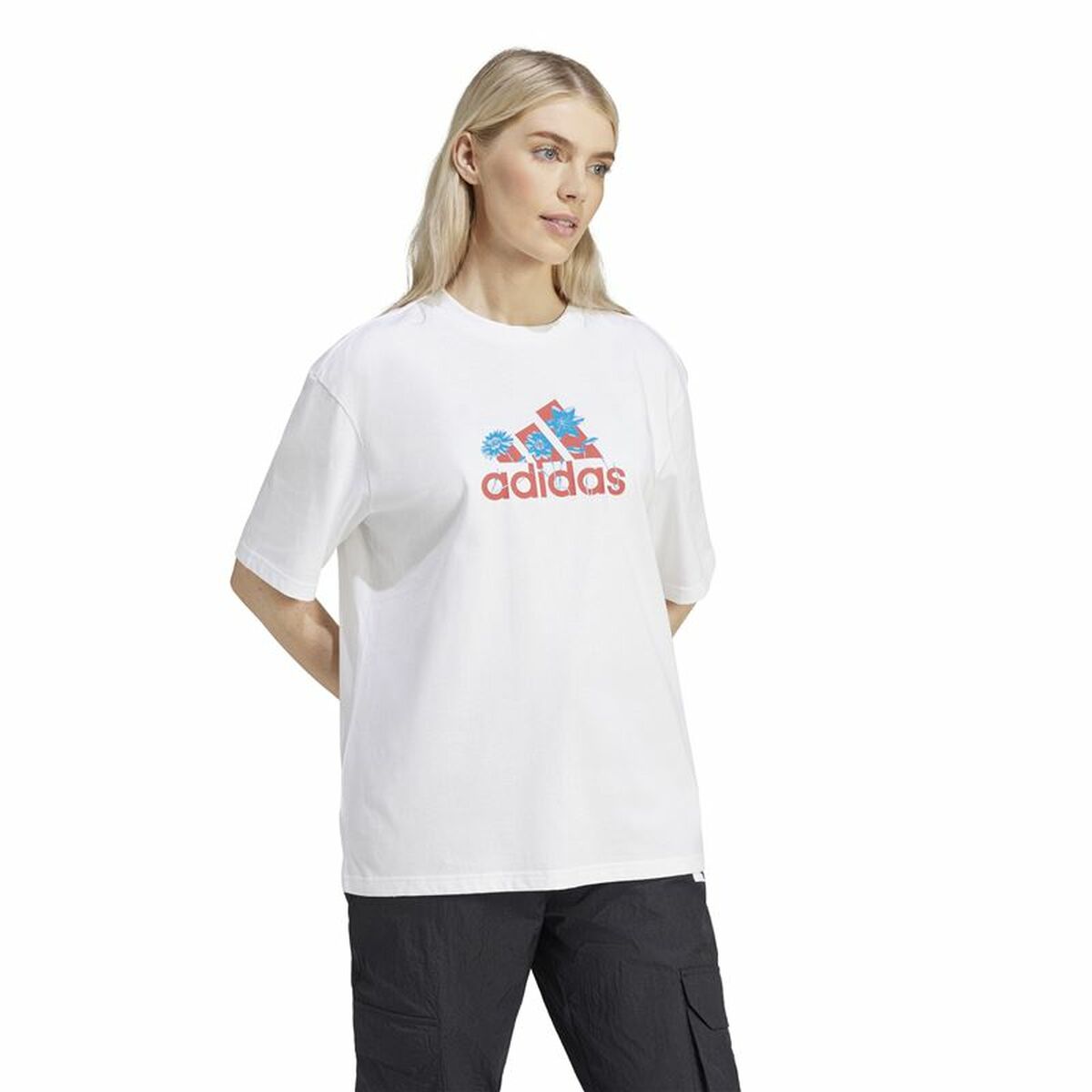 Γυναικεία Μπλούζα με Κοντό Μανίκι Adidas Flower Badge of Sports Gt