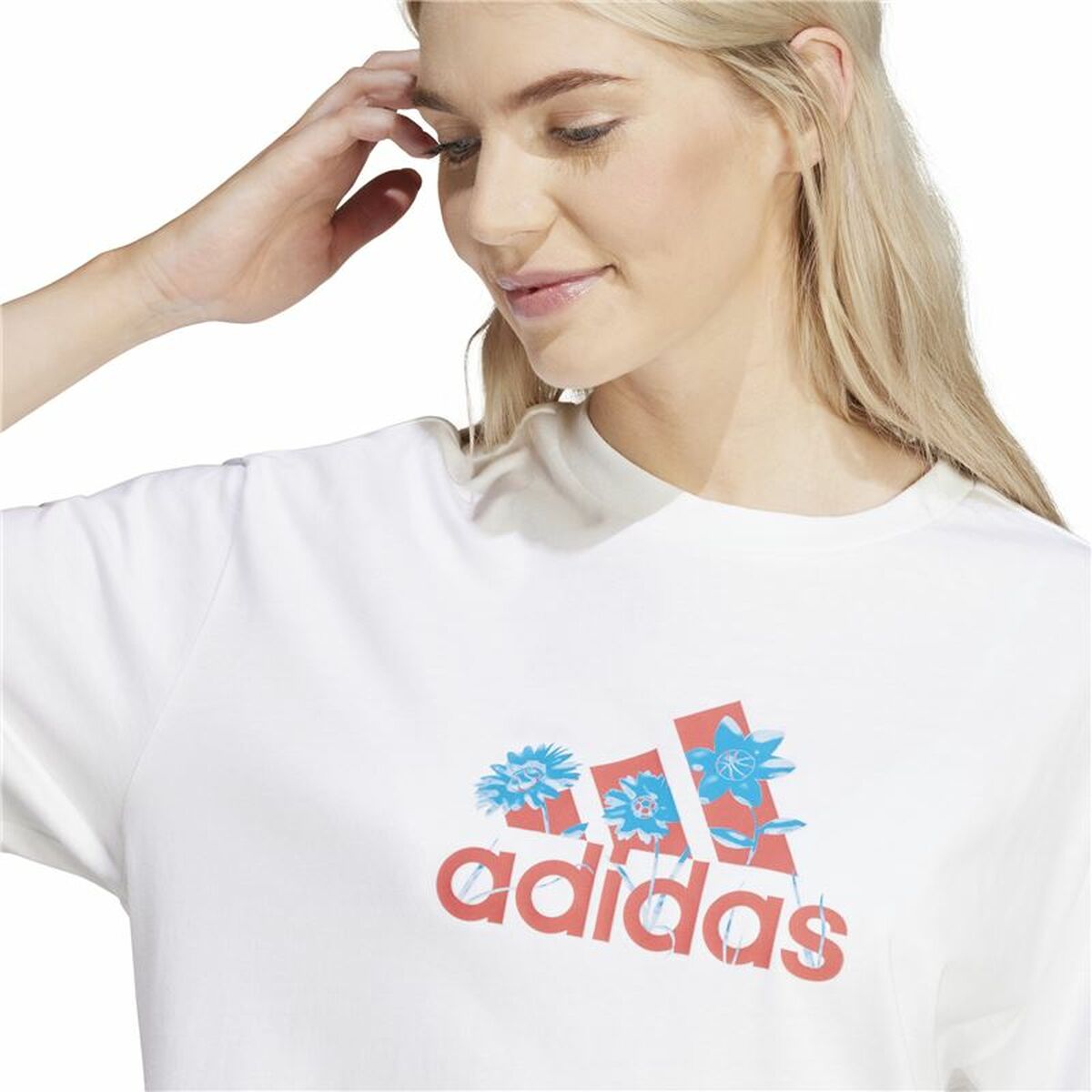 Γυναικεία Μπλούζα με Κοντό Μανίκι Adidas Flower Badge of Sports Gt