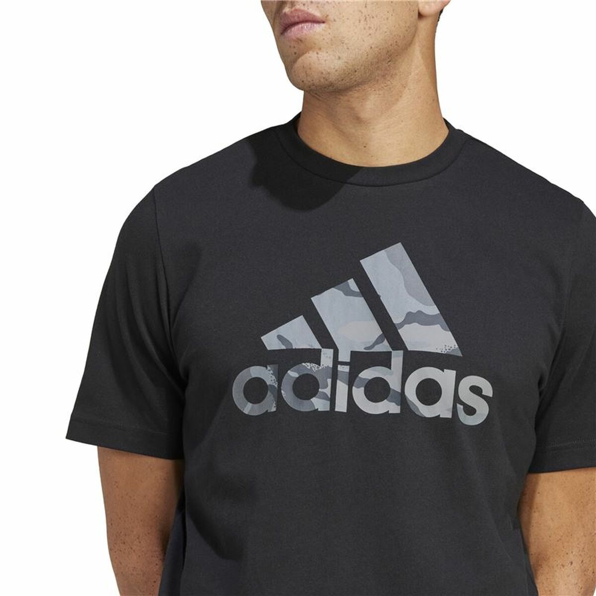 Ανδρική Μπλούζα με Κοντό Μανίκι Adidas Camo G 1 Μαύρο