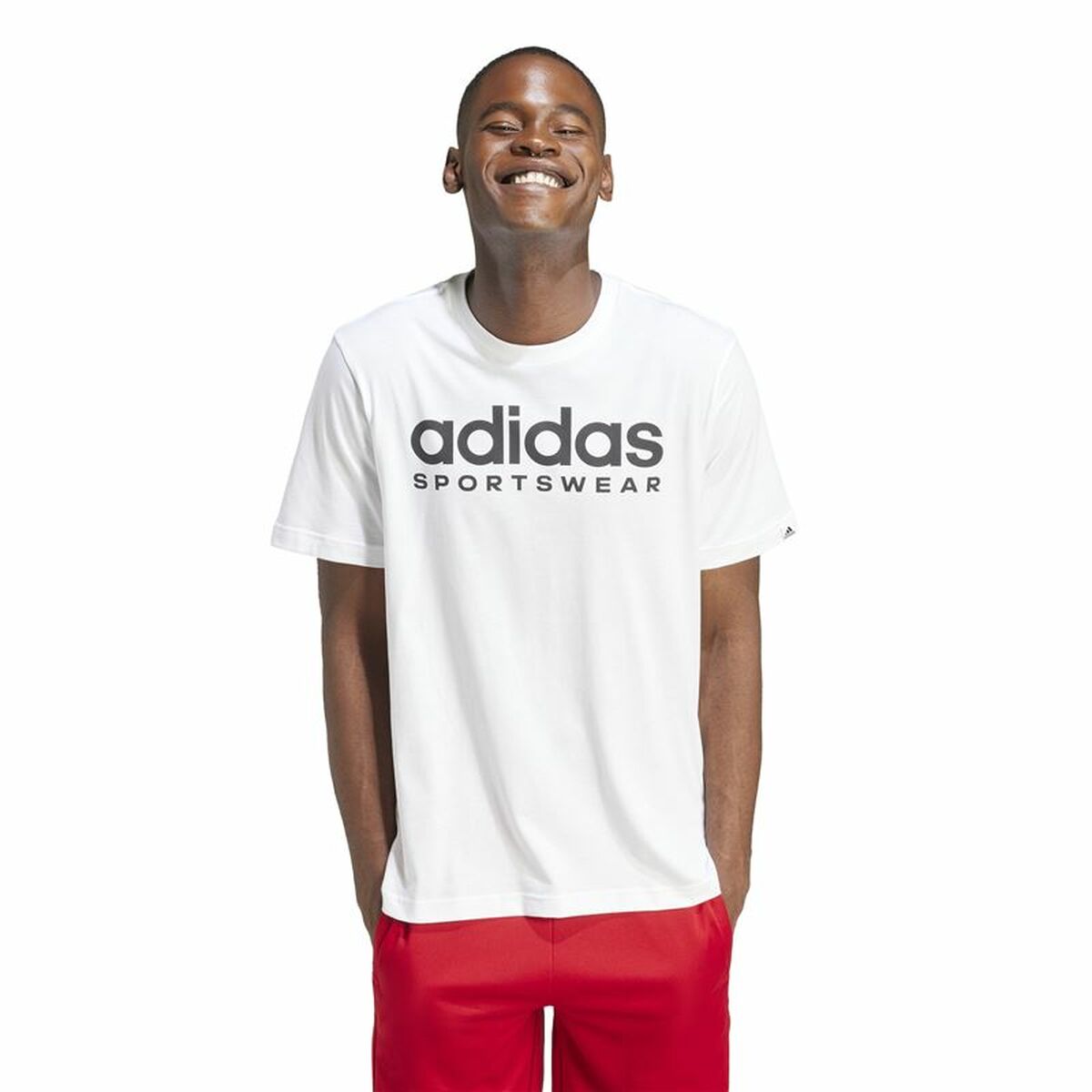 Ανδρική Μπλούζα με Κοντό Μανίκι Adidas Spw Λευκό