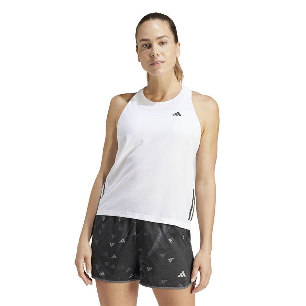 Αμάνικο Γυναικείο Μπλουζάκι Adidas Own the Run Λευκό Running