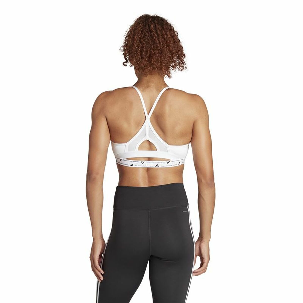 Αθλητικό σουτιέν Adidas Essentials Aeroreact 3 Λευκό
