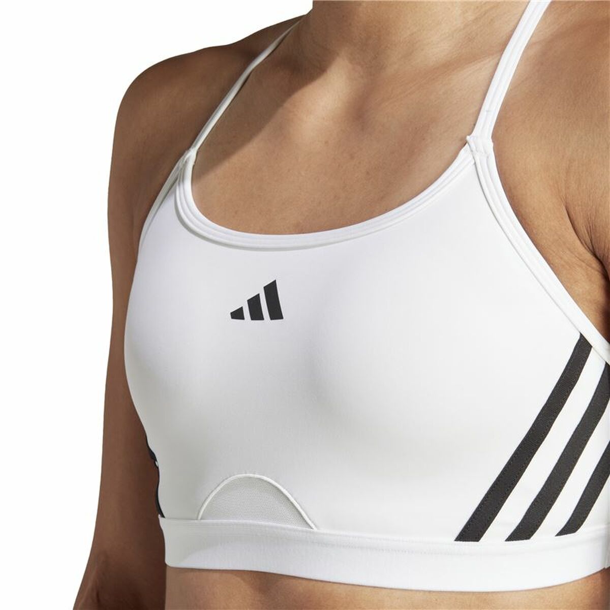 Αθλητικό σουτιέν Adidas Essentials Aeroreact 3 Λευκό