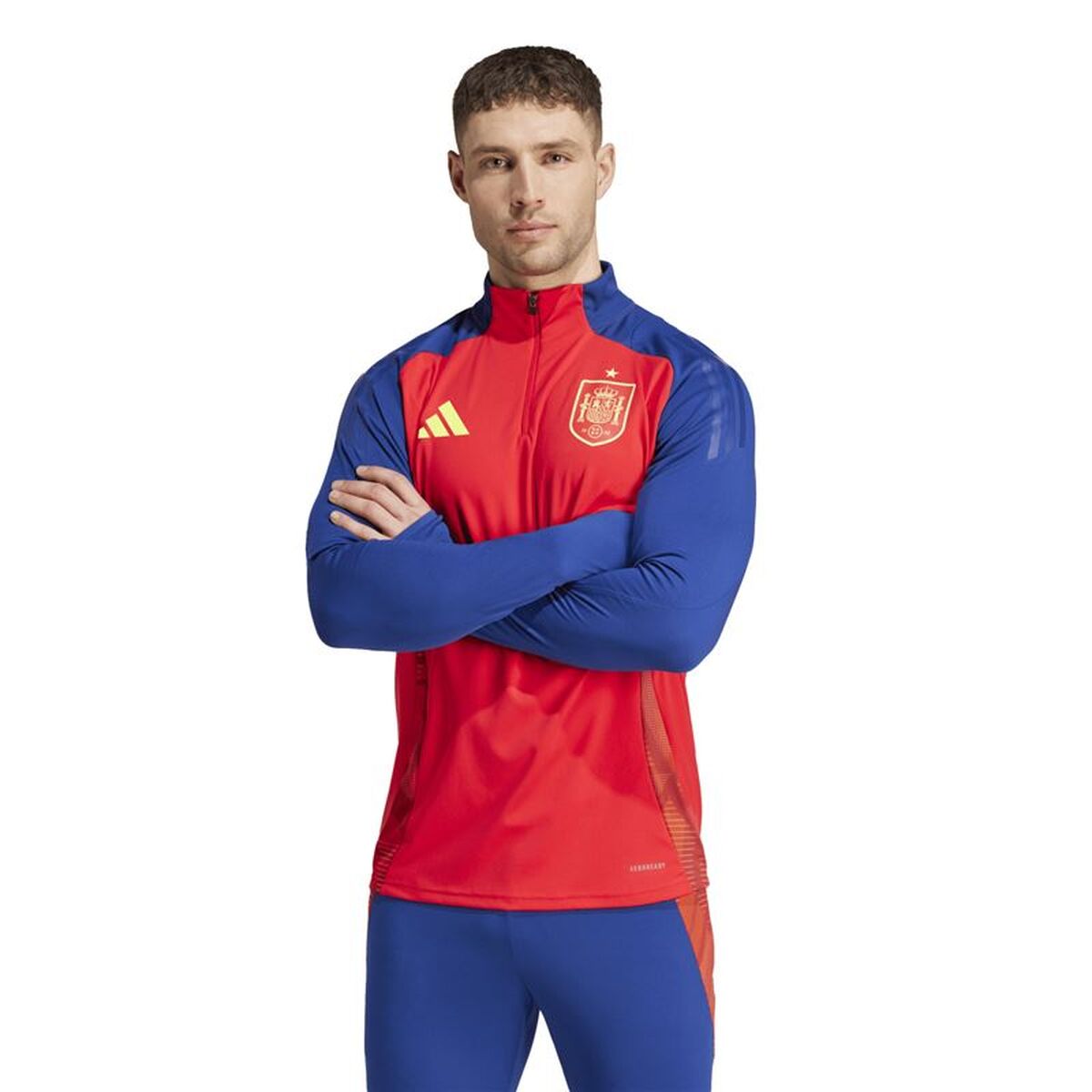 Μπλουζάκι Γυμναστικής για Ενήλικες Adidas España Tr Top Κόκκινο