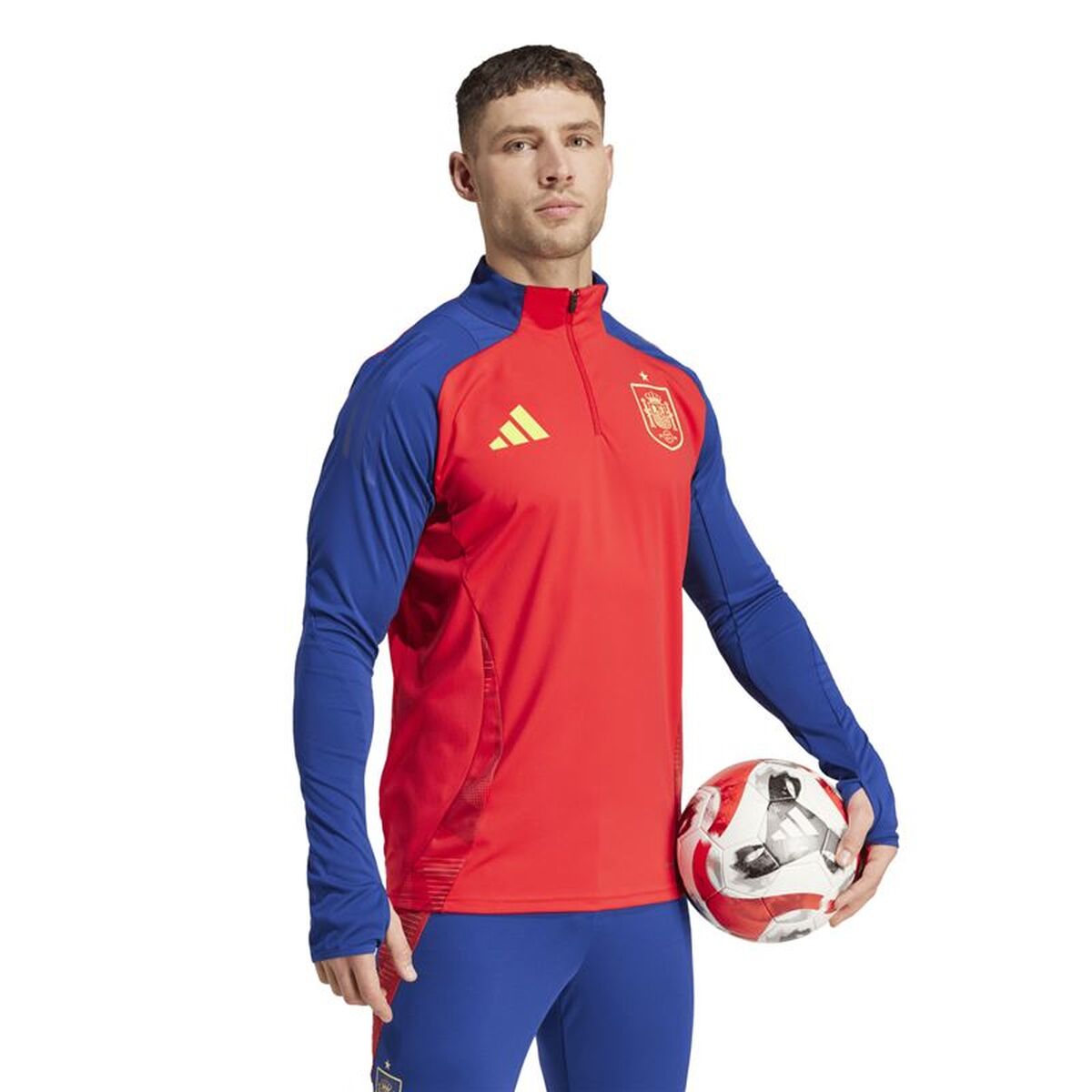 Μπλουζάκι Γυμναστικής για Ενήλικες Adidas España Tr Top Κόκκινο