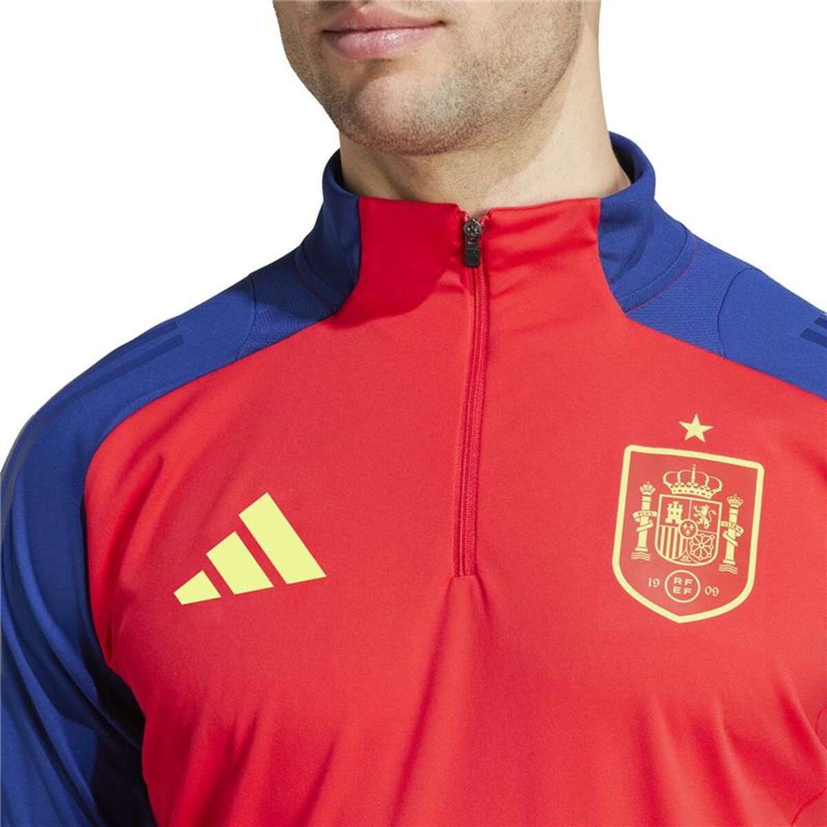 Μπλουζάκι Γυμναστικής για Ενήλικες Adidas España Tr Top Κόκκινο