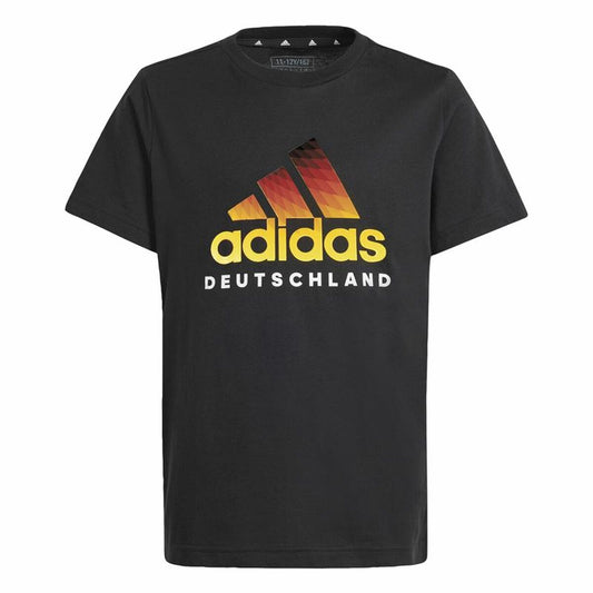 Μπλούζα με Κοντό Μανίκι Adidas Deutschland Μαύρο