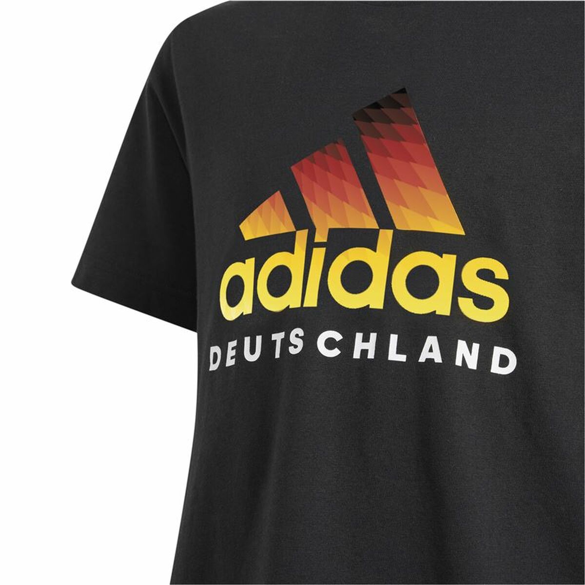 Μπλούζα με Κοντό Μανίκι Adidas Deutschland Μαύρο