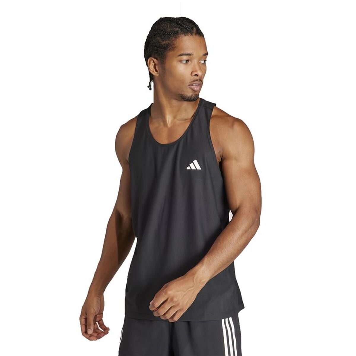 Αμάνικο Ανδρικό Mπλουζάκι Adidas Own Ther Run Μαύρο