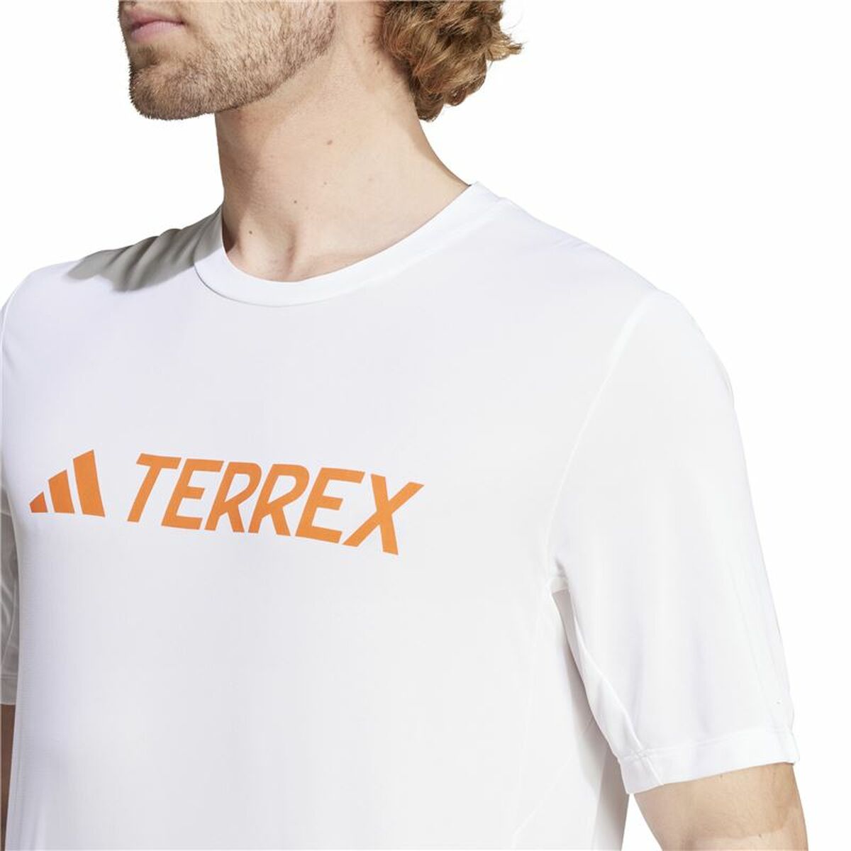 Ανδρική Μπλούζα με Κοντό Μανίκι Adidas Mt Log Tech Λευκό