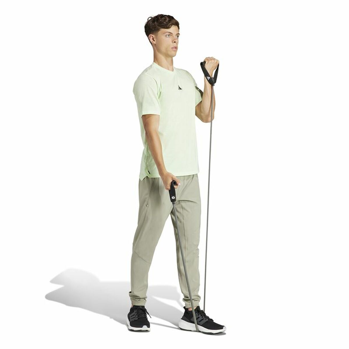 Ανδρική Μπλούζα με Κοντό Μανίκι Adidas Essentials Wo Logo Πράσινο λιμόνι