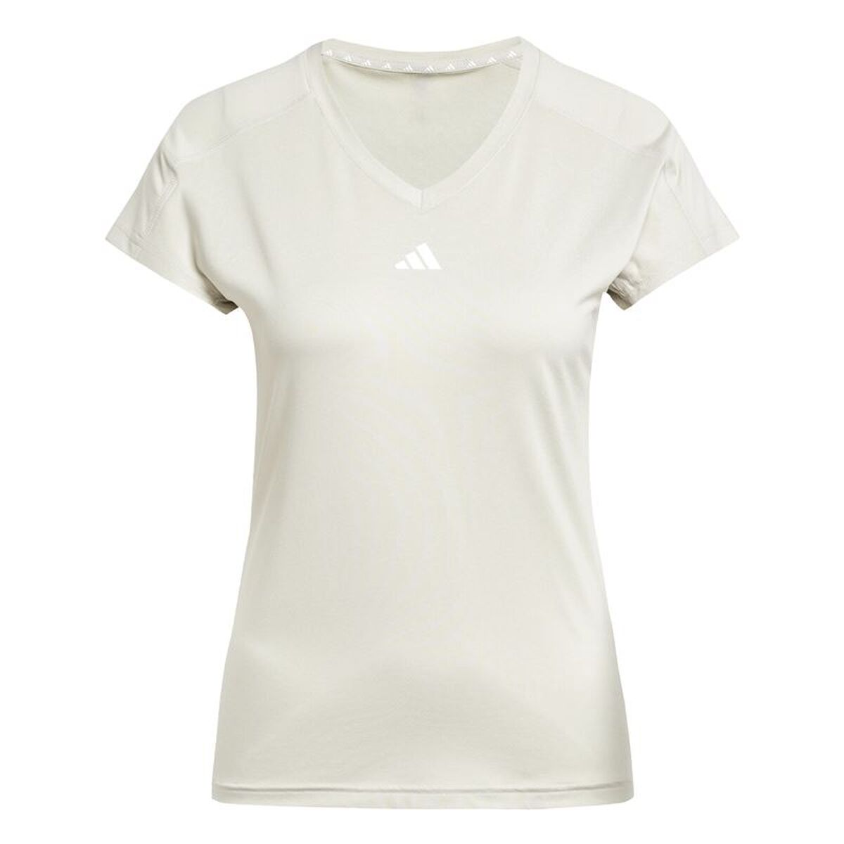 Γυναικεία Μπλούζα με Κοντό Μανίκι Adidas Aeroready Minimal Μπεζ Fitness