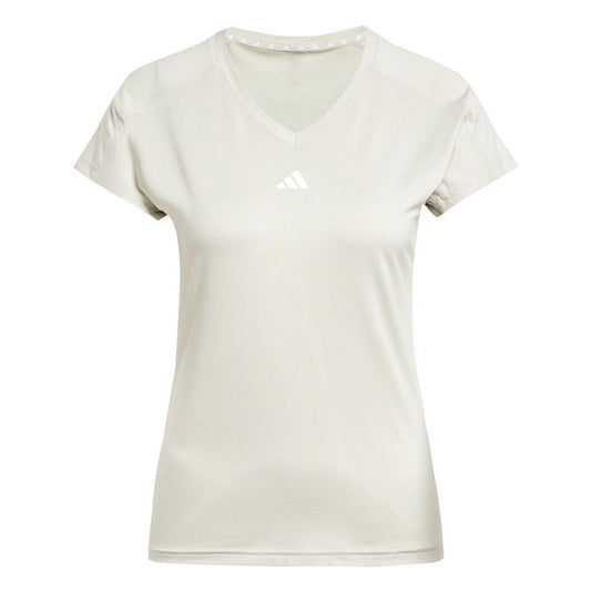 Γυναικεία Μπλούζα με Κοντό Μανίκι Adidas Aeroready Minimal Μπεζ Fitness