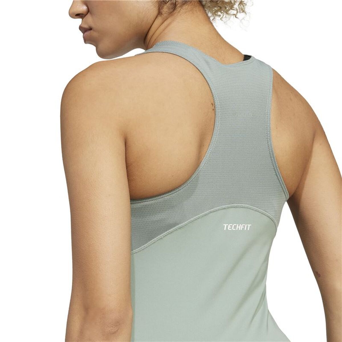 Αμάνικο Γυναικείο Mπλουζάκι Adidas Techfit Train Tk Μπλε Fitness