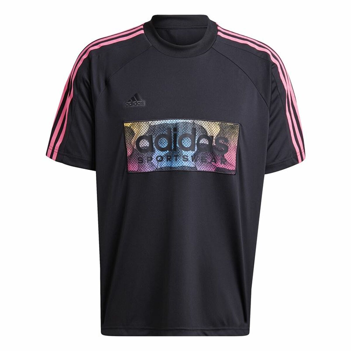 Ανδρική Μπλούζα με Κοντό Μανίκι Adidas Tiro Aop Μαύρο