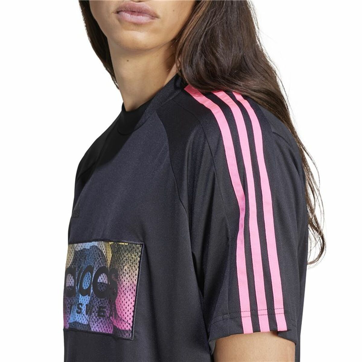 Ανδρική Μπλούζα με Κοντό Μανίκι Adidas Tiro Aop Μαύρο