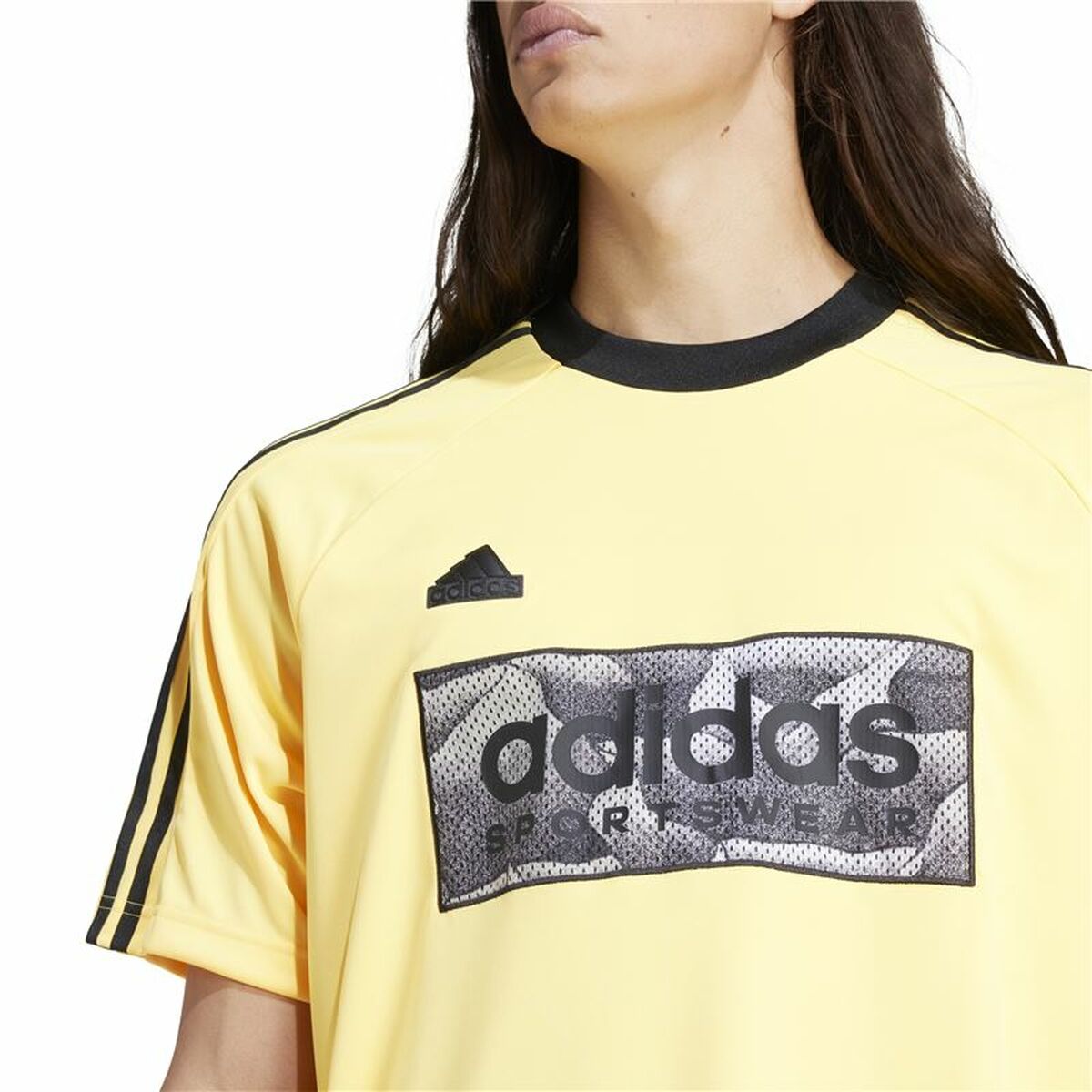 Ανδρική Μπλούζα με Κοντό Μανίκι Adidas Tiro Aop Κίτρινο