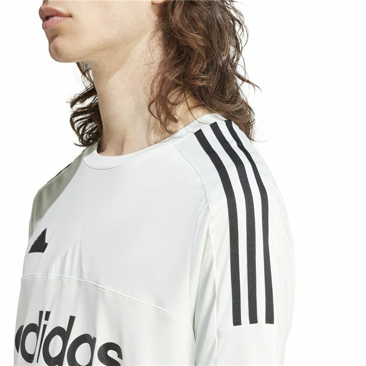 Ανδρική Μπλούζα με Κοντό Μανίκι Adidas Tiro Q1 Λευκό