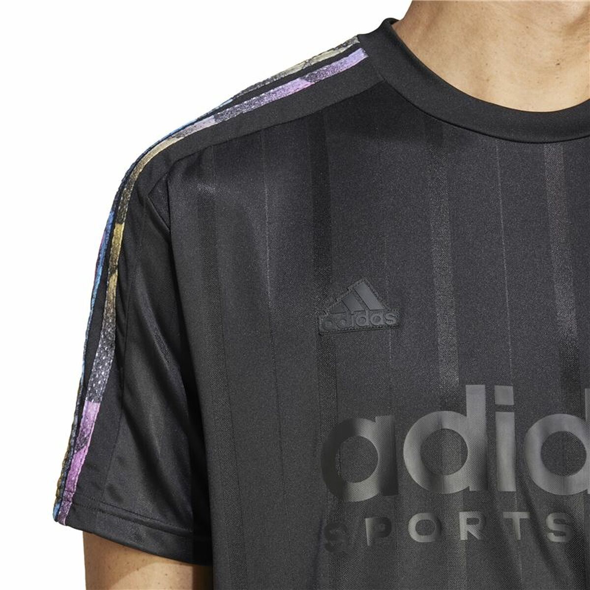 Ανδρική Μπλούζα με Κοντό Μανίκι Adidas Tiro Q2 Μαύρο