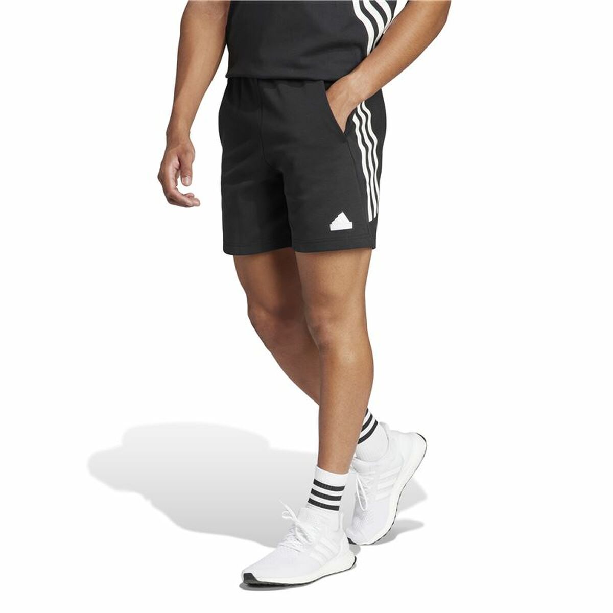 Αθλητικό Σορτς Adidas Future Icons 3 bandas Μαύρο
