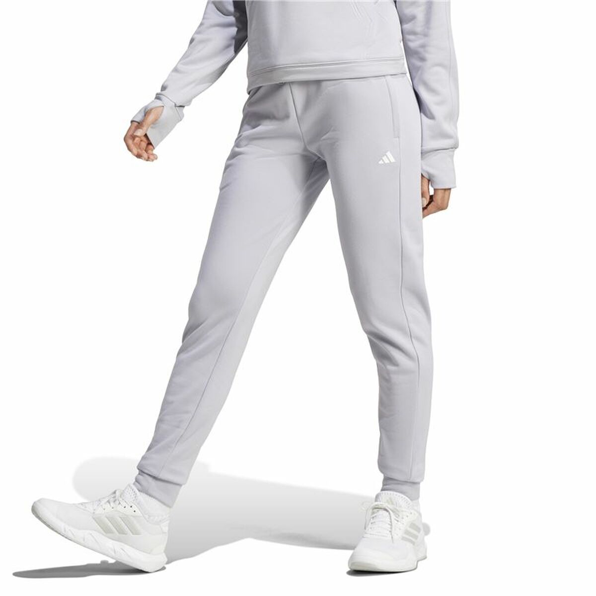Μακρύ Αθλητικό Παντελόνι Adidas Aeroready Game Go Γκρι Γυναίκα