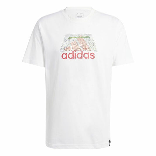 Ανδρική Μπλούζα με Κοντό Μανίκι Adidas Codes Bos Graphic Λευκό