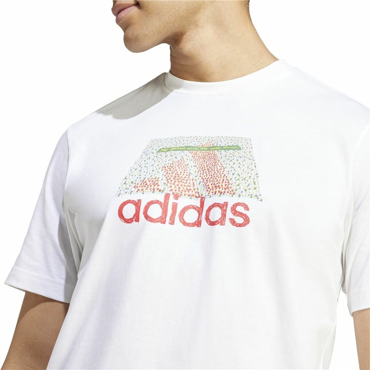 Ανδρική Μπλούζα με Κοντό Μανίκι Adidas Codes Bos Graphic Λευκό