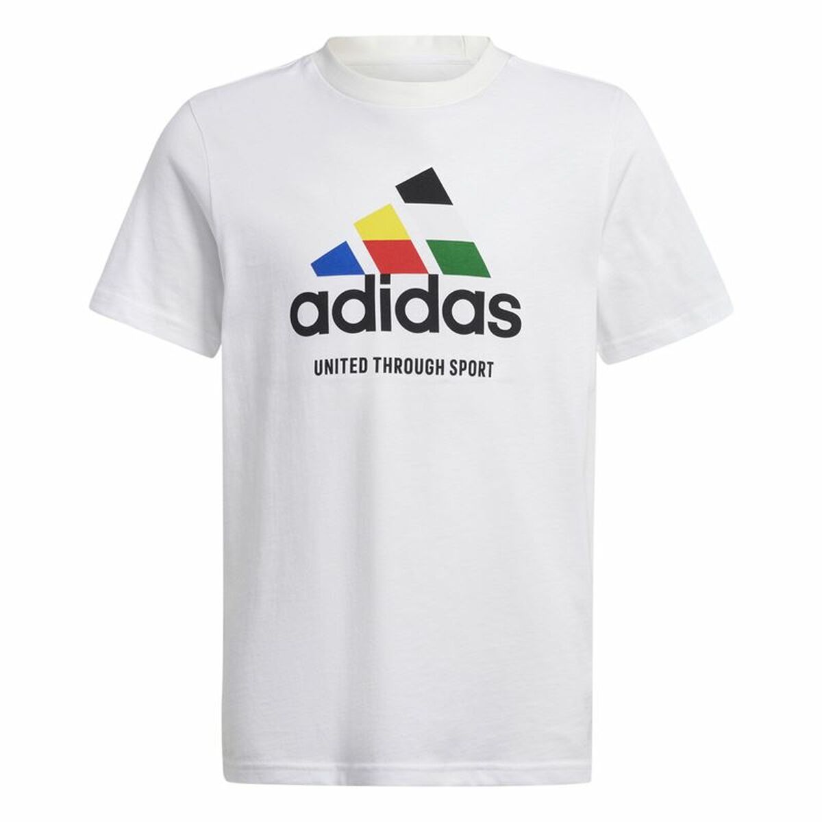 Παιδικό Μπλούζα με Κοντό Μανίκι Adidas Nations Λευκό