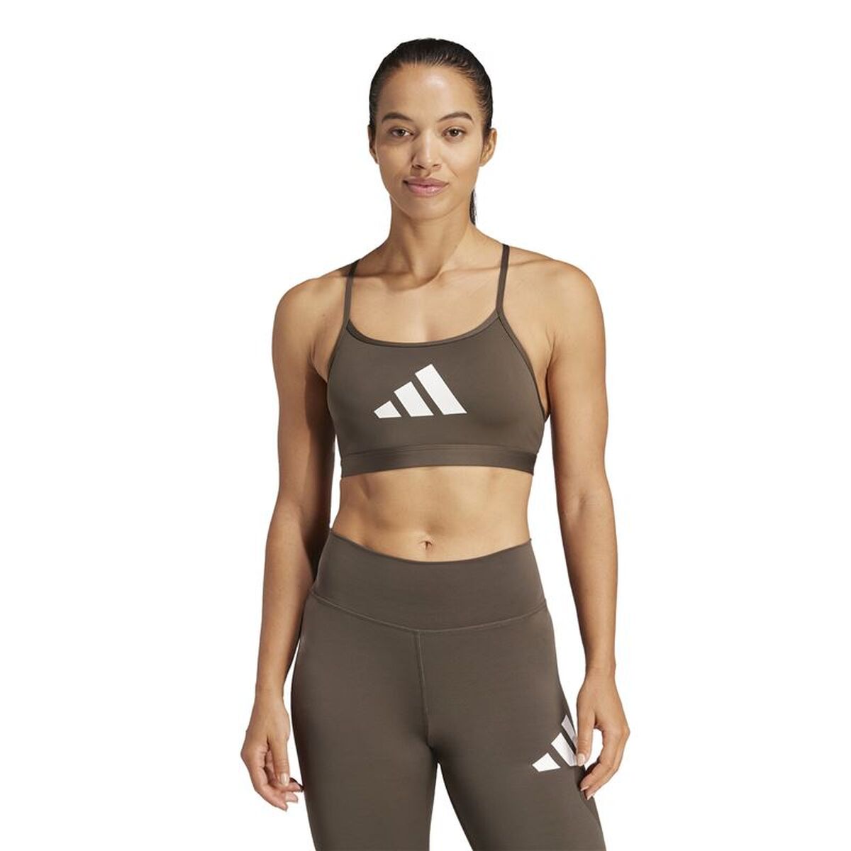 Αθλητικό σουτιέν Adidas Aeroreact Καφέ