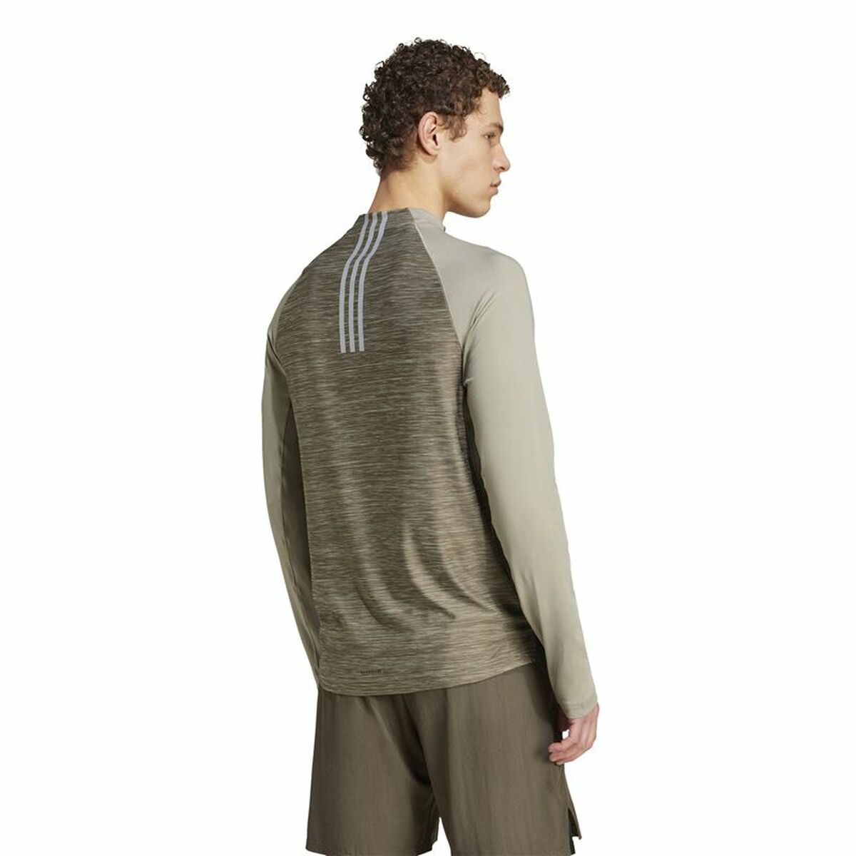 Ανδρική Μπλούζα με Μακρύ Μανίκι Adidas Gym+ 3 Bandas 1/4Zip Καφέ