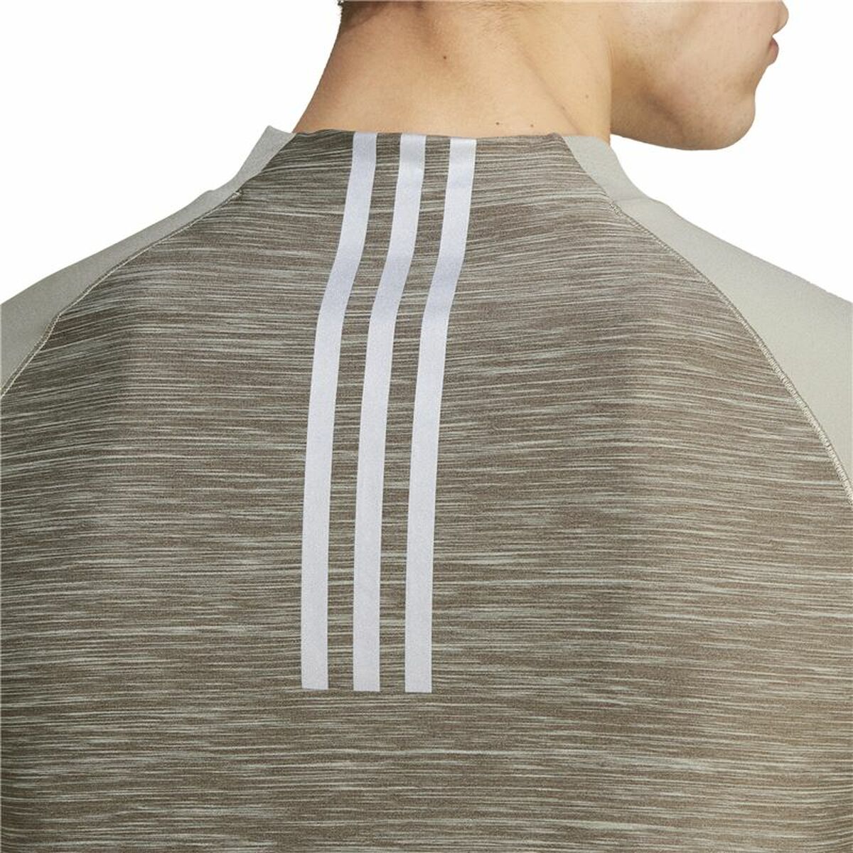 Ανδρική Μπλούζα με Μακρύ Μανίκι Adidas Gym+ 3 Bandas 1/4Zip Καφέ
