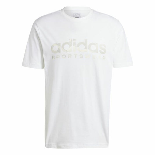Ανδρική Μπλούζα με Κοντό Μανίκι Adidas House Of Tiro Summer Linear Graphic Λευκό