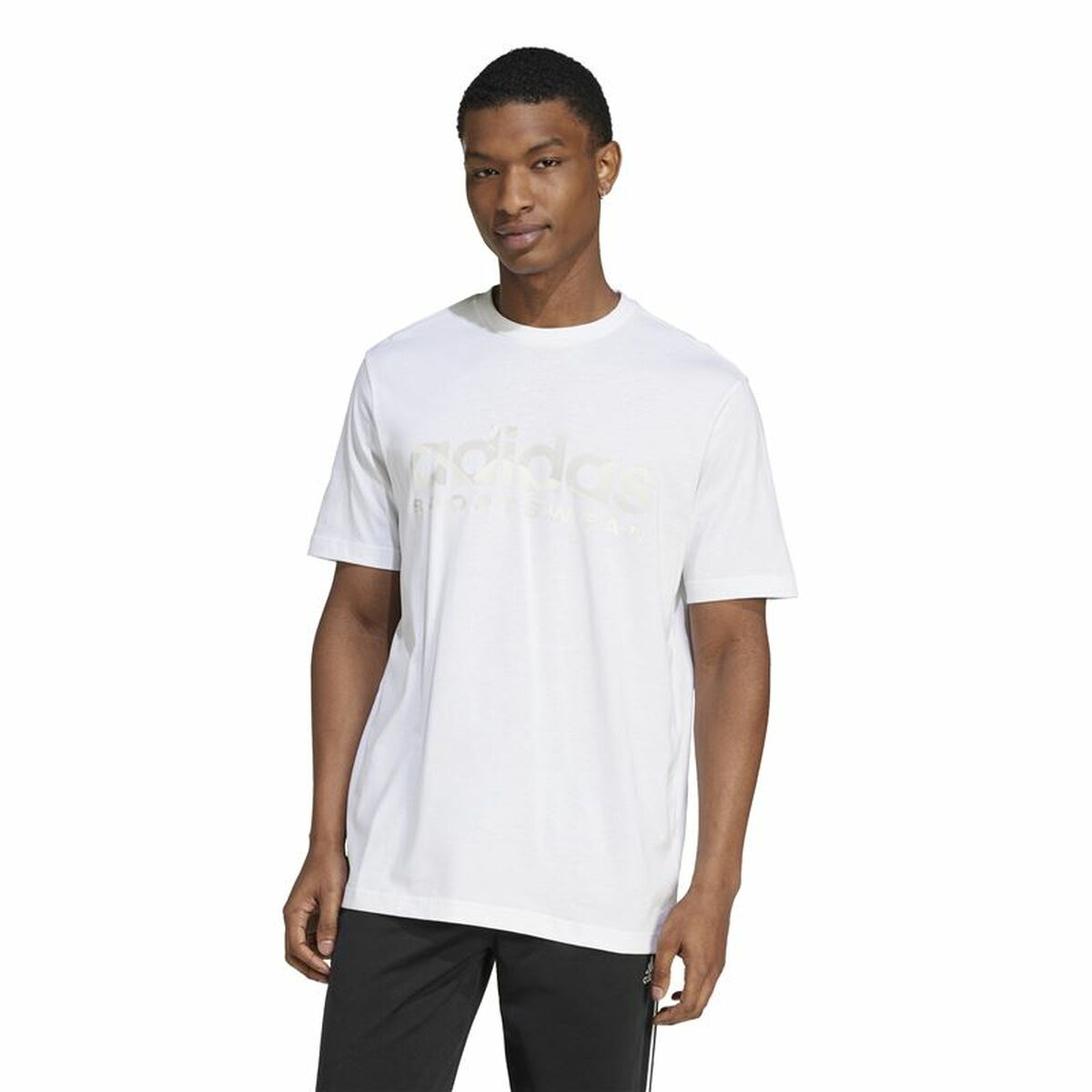 Ανδρική Μπλούζα με Κοντό Μανίκι Adidas House Of Tiro Summer Linear Graphic Λευκό