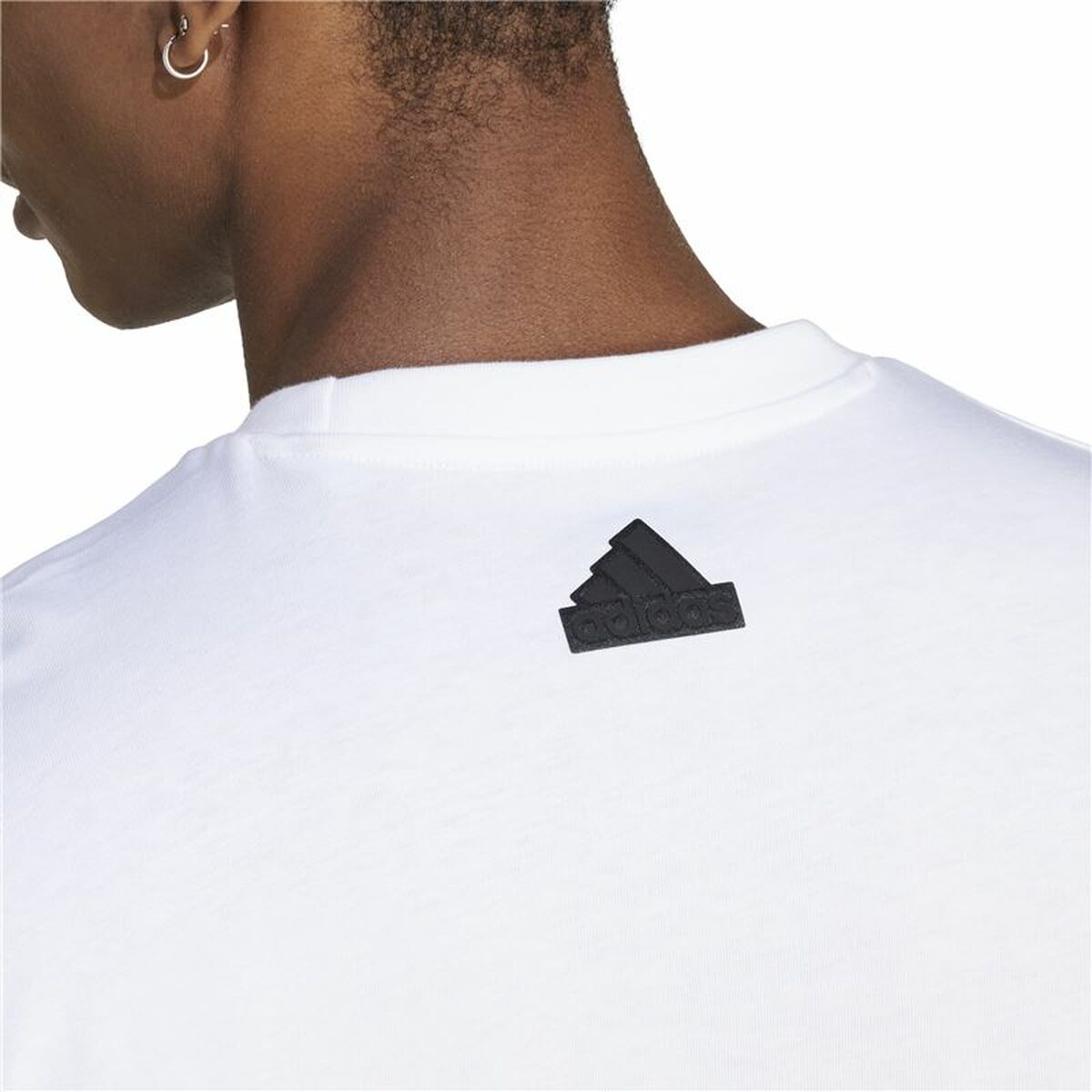 Ανδρική Μπλούζα με Κοντό Μανίκι Adidas House Of Tiro Summer Linear Graphic Λευκό