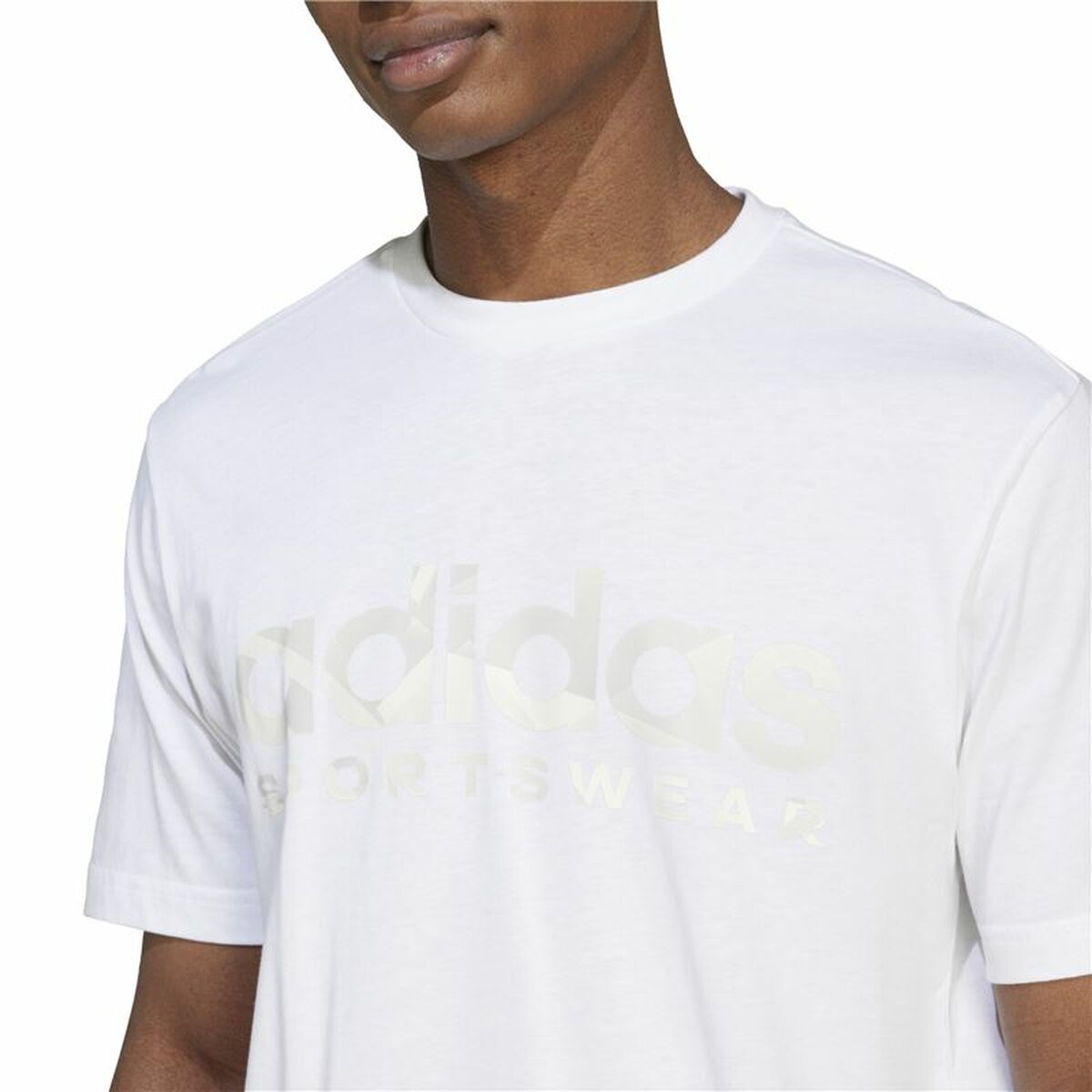 Ανδρική Μπλούζα με Κοντό Μανίκι Adidas House Of Tiro Summer Linear Graphic Λευκό