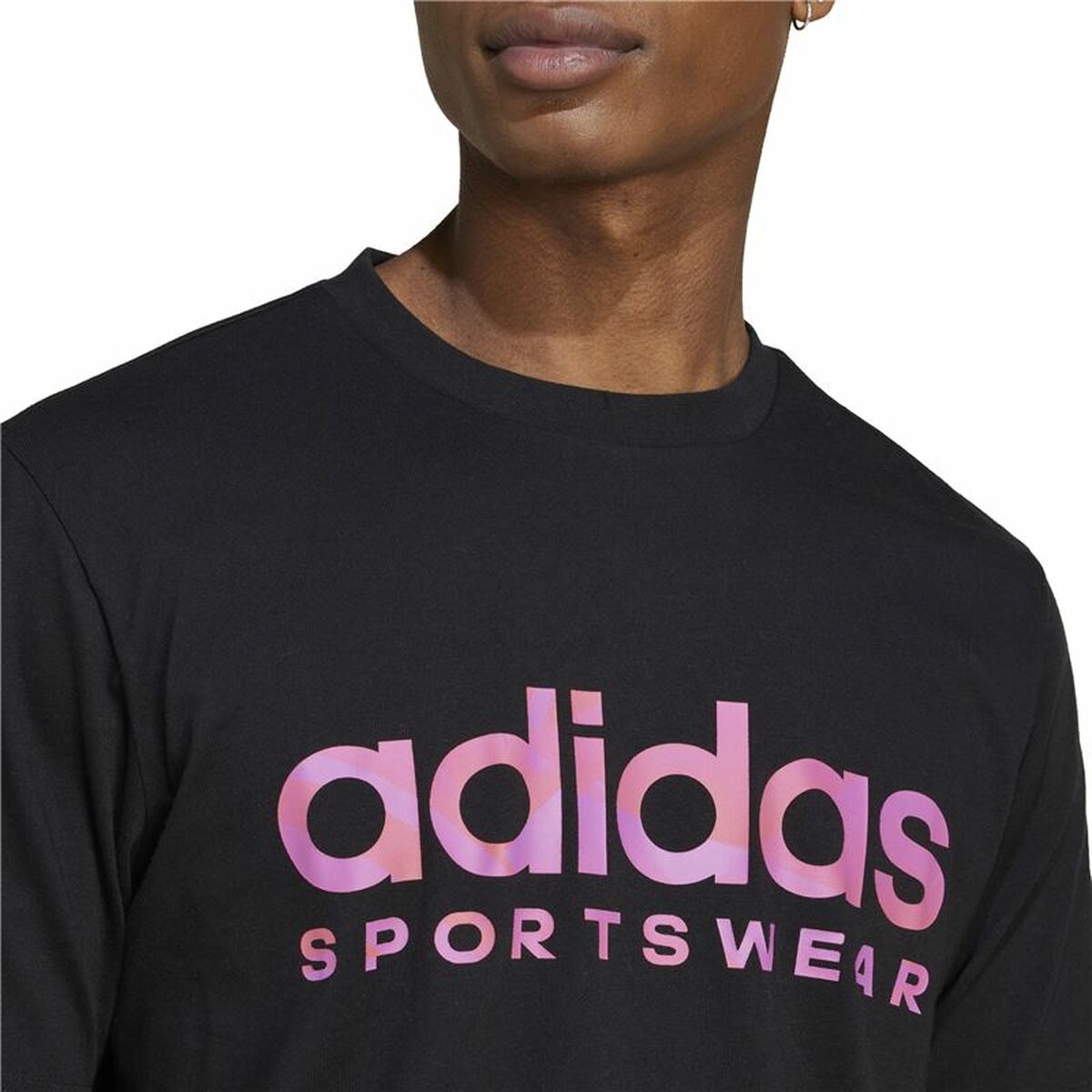 Ανδρική Μπλούζα με Κοντό Μανίκι Adidas House Of Tiro Summer Linear Graphic Μαύρο