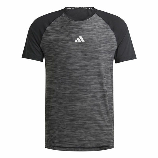 Ανδρική Μπλούζα με Κοντό Μανίκι Adidas Gym+ Training Μαύρο Γκρι