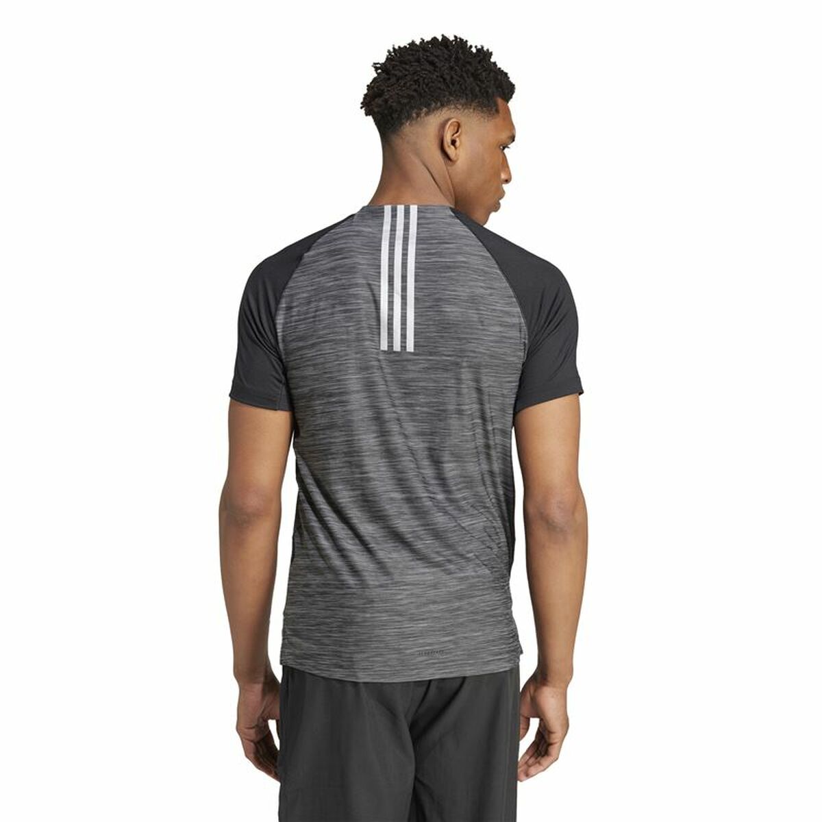 Ανδρική Μπλούζα με Κοντό Μανίκι Adidas Gym+ Training Μαύρο Γκρι
