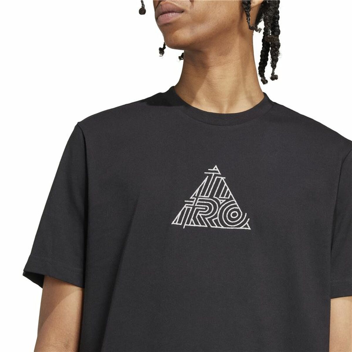 Ανδρική Μπλούζα με Κοντό Μανίκι Adidas House Of Tiro Metallic Graphic Μαύρο