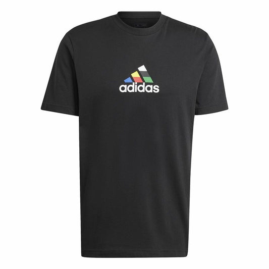 Ανδρική Μπλούζα με Κοντό Μανίκι Adidas House Of Tiro Nations Graphic Μαύρο