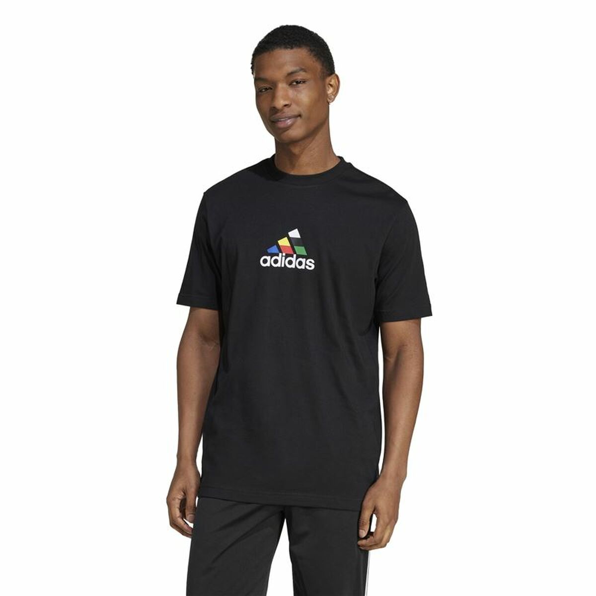 Ανδρική Μπλούζα με Κοντό Μανίκι Adidas House Of Tiro Nations Graphic Μαύρο