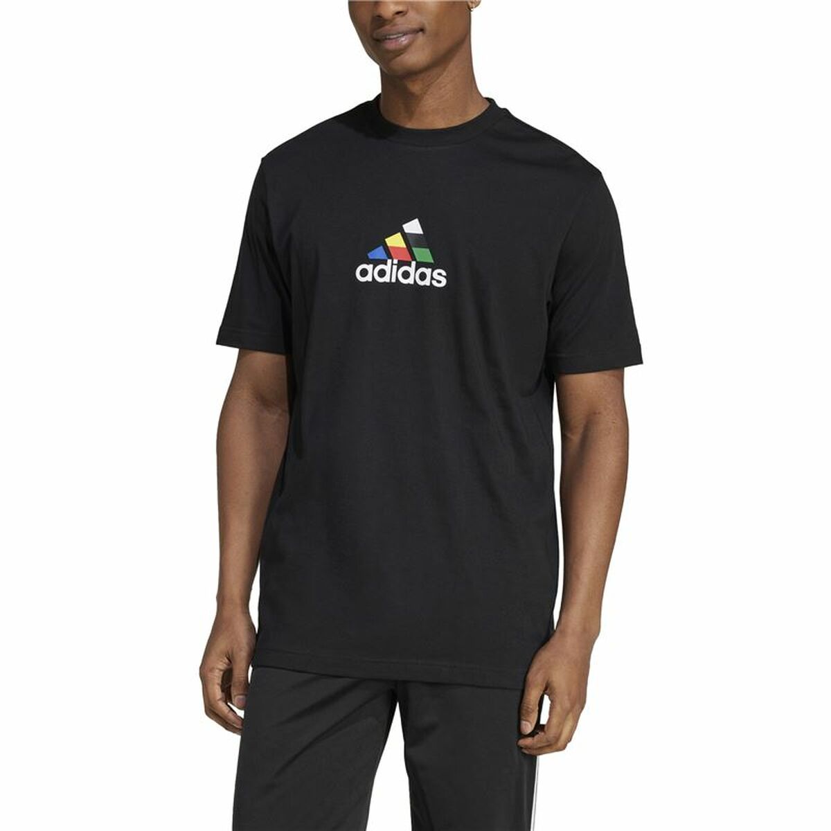Ανδρική Μπλούζα με Κοντό Μανίκι Adidas House Of Tiro Nations Graphic Μαύρο
