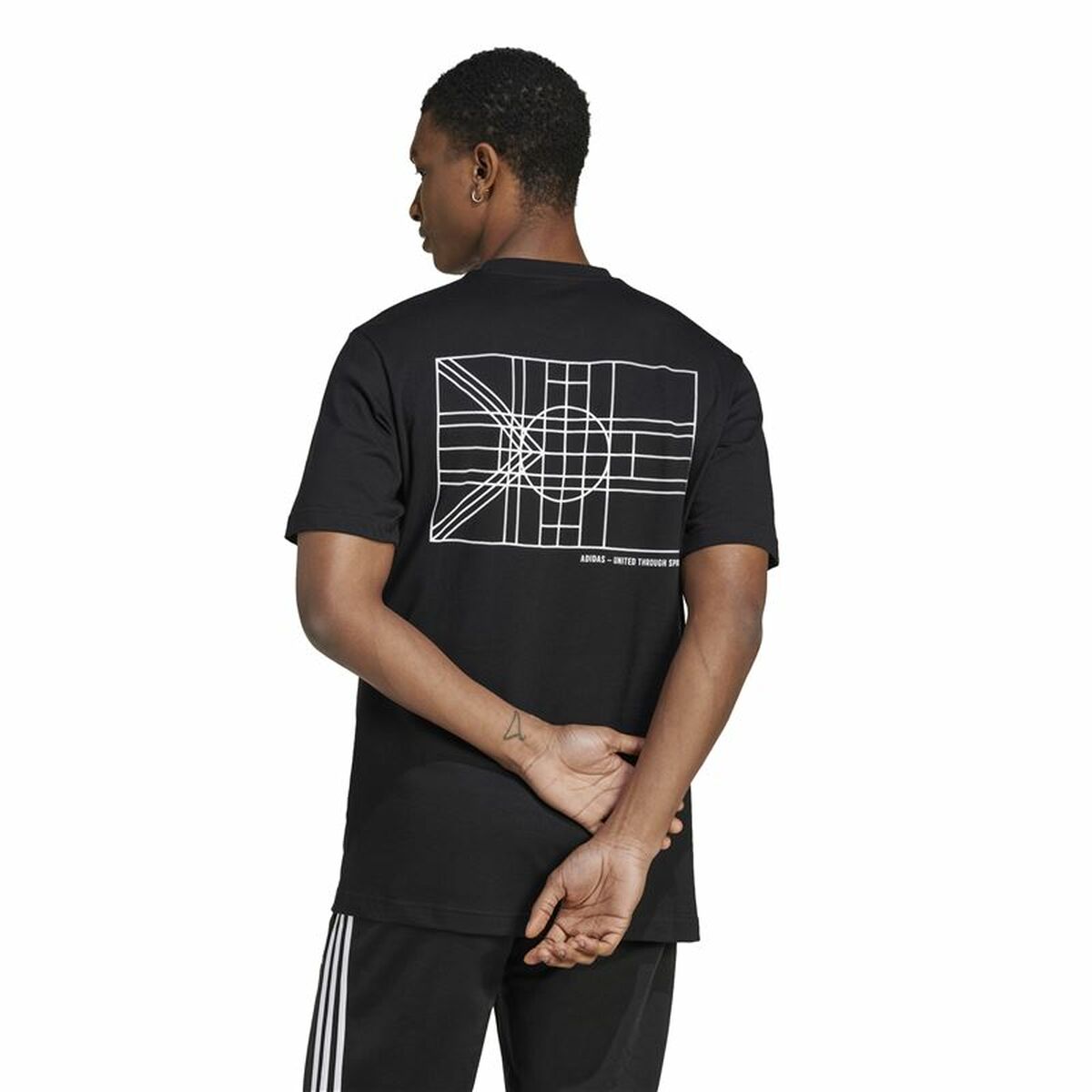 Ανδρική Μπλούζα με Κοντό Μανίκι Adidas House Of Tiro Nations Graphic Μαύρο