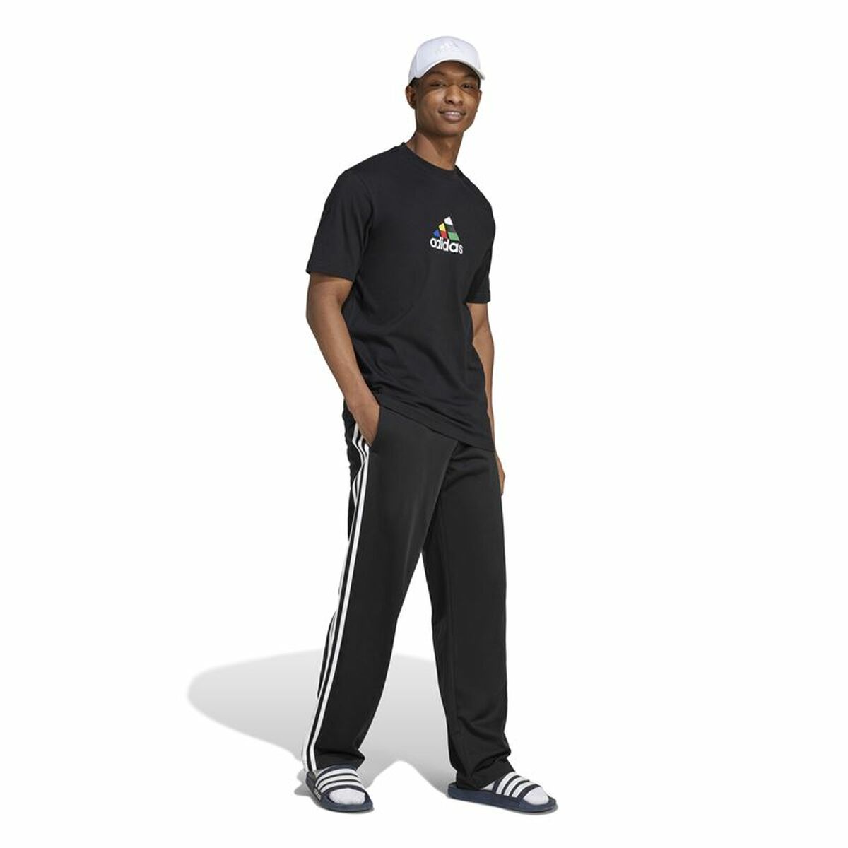 Ανδρική Μπλούζα με Κοντό Μανίκι Adidas House Of Tiro Nations Graphic Μαύρο
