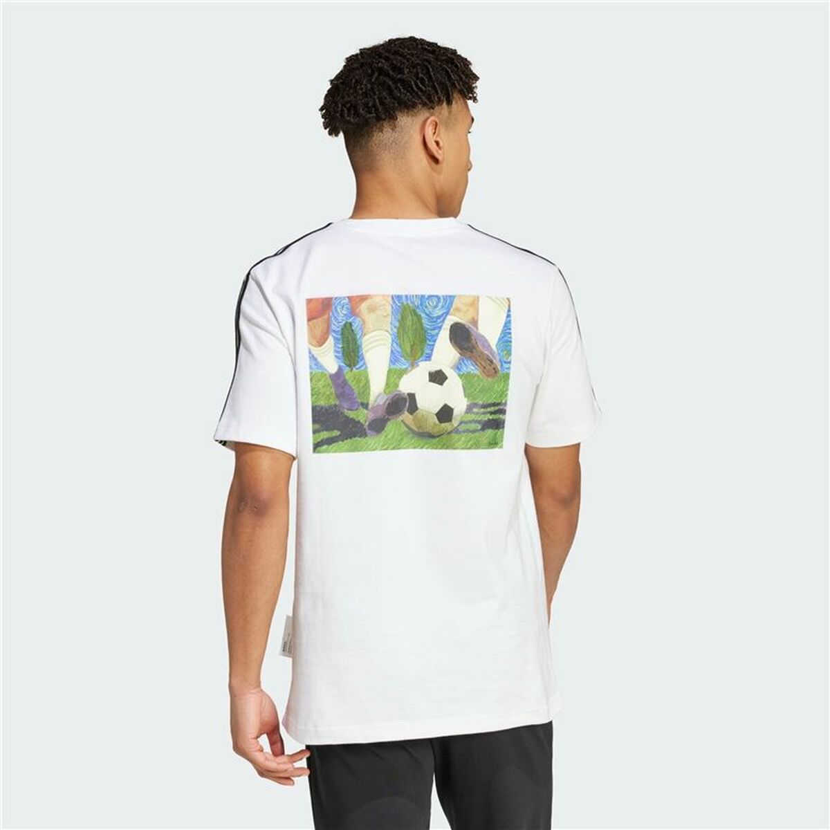 Ανδρική Μπλούζα με Κοντό Μανίκι Adidas Gallery Graphic Λευκό